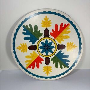 Mighty Oak Leaf Acorn Pennsylvania Dutch Amish Hex Sign 15 in. Across